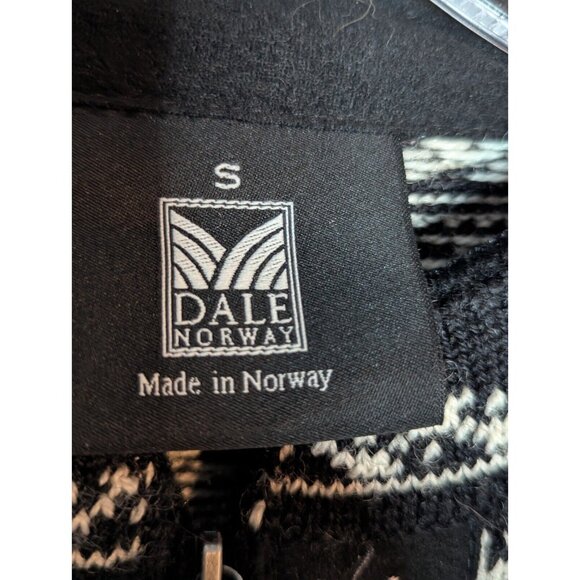 Dale of Norway New Wool Zip Sweater Cardigan Black & White Size S See Descriptio - Picture 10 of 14